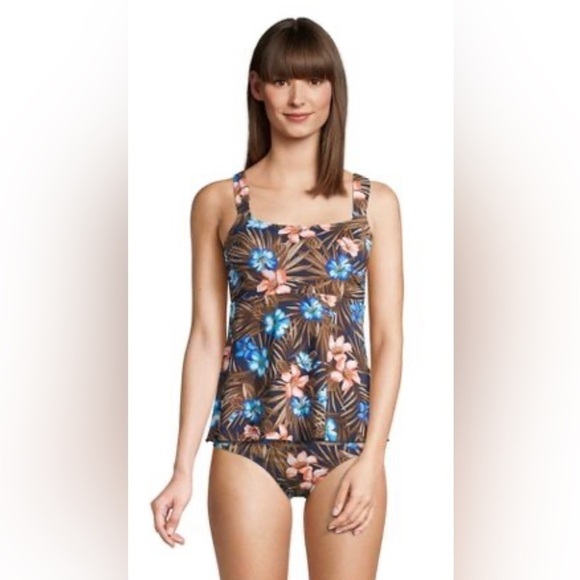 Lands' End Brown and Orange Bikini Swimwear - Picture 1 of 3